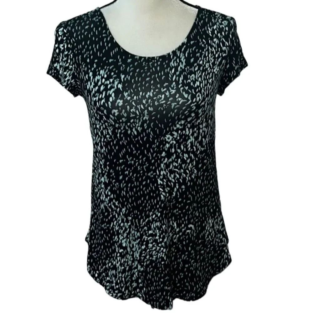 Alfani Abstract Essential Short Sleeve Top